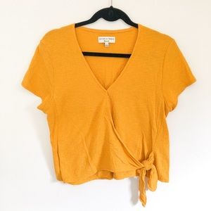 Madewell Texture and Thread Wrap-Tie Top